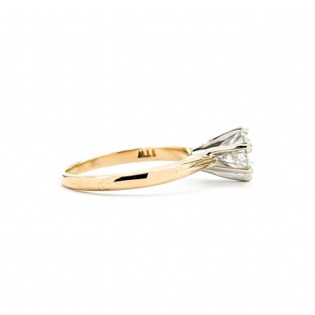 Ring Solitaire .97ct Round Diamond 14ky 2.3mm sz5.75 2.35g 125040008