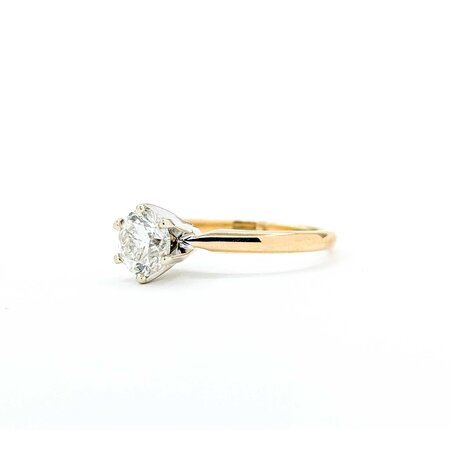 Ring Solitaire .97ct Round Diamond 14ky 2.3mm sz5.75 2.35g 125040008