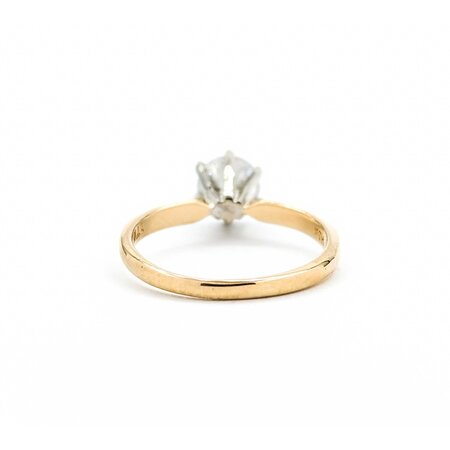 Ring Solitaire .97ct Round Diamond 14ky 2.3mm sz5.75 2.35g 125040008