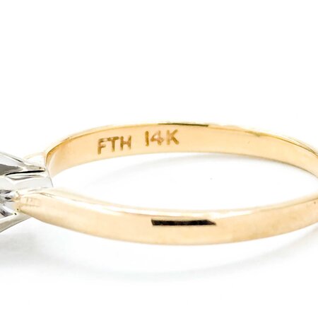 Ring Solitaire .97ct Round Diamond 14ky 2.3mm sz5.75 2.35g 125040008