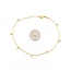 Anklet Station Charm 0.20ctw Round Diamonds 18ky 1mm 8.75" 2.26g 125030101