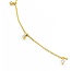 Anklet Station Charm 0.20ctw Round Diamonds 18ky 1mm 8.75" 2.26g 125030101