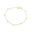 Anklet Station Charm 0.20ctw Round Diamonds 18ky 1mm 8.75" 2.26g 125030101