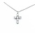 Necklace Cross 0.31ctw Round Diamonds 18kw 13.5x8mm 14.5-16" 2.2g 125030087