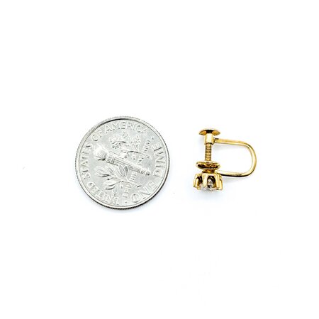 Earrings 6 Prong Screwback .25ctw Round Diamonds 18ky 1.59g 125030112