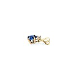  Pendant Drop .025ct Round Diamonds .3ct Synthetic Sapphire 14ky .4x.12" .34g 225030130