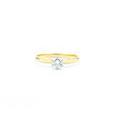  Ring Solitaire .25ct Round Diamond 18ky/Plat Sz7 2.45g 225040012