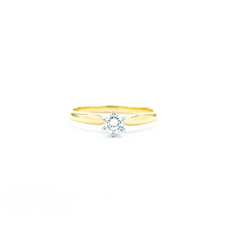 Ring Solitaire .25ct Round Diamond 18ky/Plat Sz7 2.45g 225040012