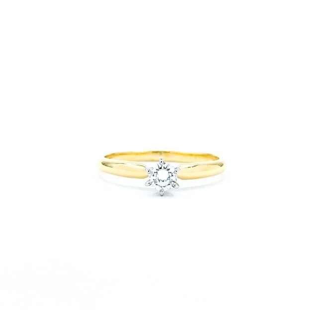 Ring Solitaire .25ct Round Diamond 18ky/Plat Sz7 2.45g 225040012