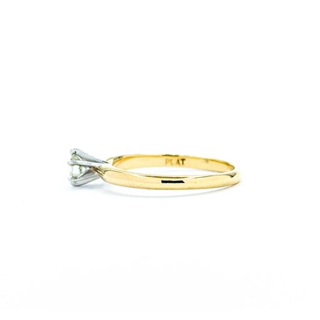 Ring Solitaire .25ct Round Diamond 18ky/Plat Sz7 2.45g 225040012