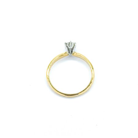 Ring Solitaire .25ct Round Diamond 18ky/Plat Sz7 2.45g 225040012