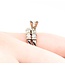 Ring Set Bar Set .50ct Princess Diamond .72ctw Diamonds 14kw Sz5 4.80g 125040006