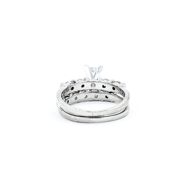 Ring Set Bar Set .50ct Princess Diamond .72ctw Diamonds 14kw Sz5 4.80g 125040006