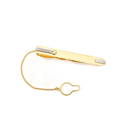 Tie Bar .05ct Round Diamond 18ktt 66x7.5mm 15.14g 225040008