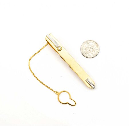 Tie Bar .05ct Round Diamond 18ktt 66x7.5mm 15.14g 225040008