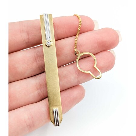 Tie Bar .05ct Round Diamond 18ktt 66x7.5mm 15.14g 225040008