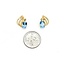 Earrings Friction Backs .01ctw Round Diamonds 2.00ctw Swiss Blue Topaz 14ky 15x11mm 2.37g 225030071
