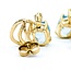 Earrings Friction Backs .01ctw Round Diamonds 2.00ctw Swiss Blue Topaz 14ky 15x11mm 2.37g 225030071