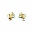 Earrings Friction Backs .01ctw Round Diamonds 2.00ctw Swiss Blue Topaz 14ky 15x11mm 2.37g 225030071