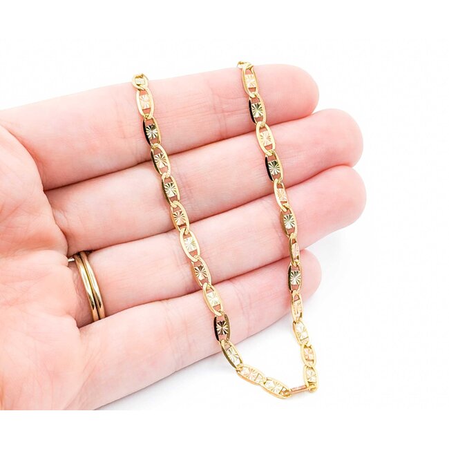 Necklace Flat Gucci Link 10kt tri 3.4mm 18" 6.22g 125030038