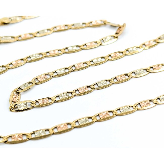 Necklace Flat Gucci Link 10kt tri 3.4mm 18" 6.22g 125030038