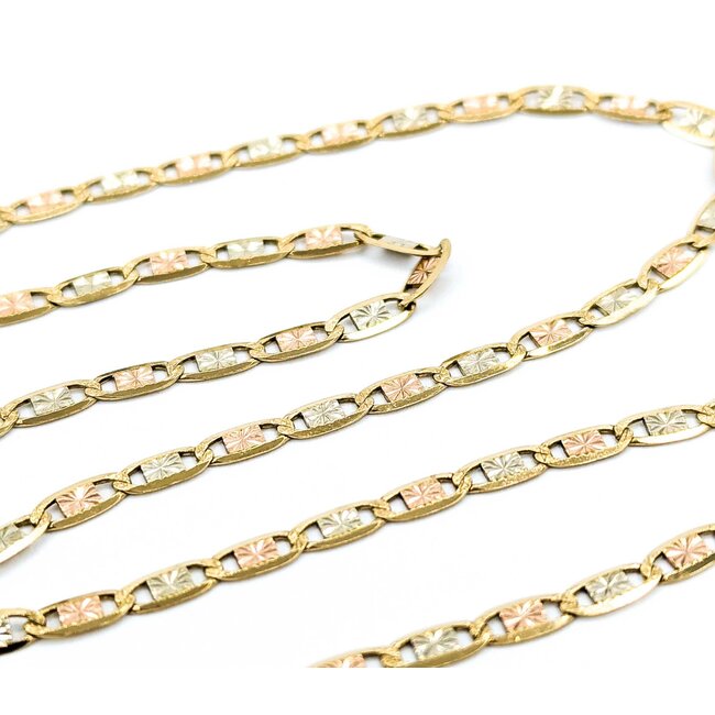 Necklace Flat Gucci Link 10kt tri 3.4mm 18" 6.22g 125030038