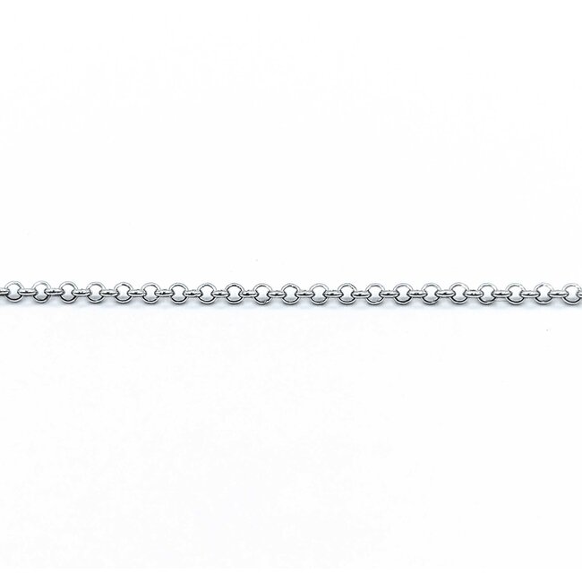 Necklace Chain Link 18kw 1.7mm 15-17" 3.33g 125030115