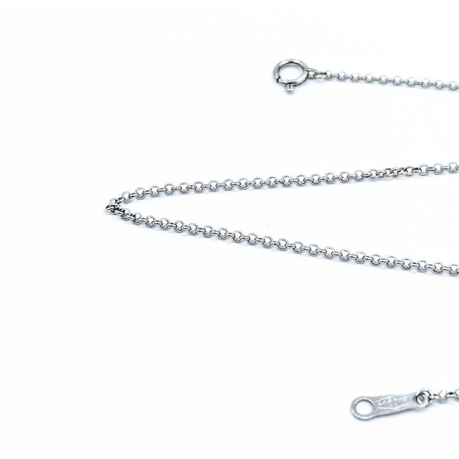 Necklace Chain Link 18kw 1.7mm 15-17" 3.33g 125030115