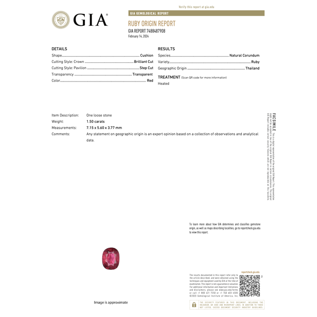 Ring Halo .71ctw Round Diamonds 1.50ct Ruby 18kr sz7.5 4.32g 125030051