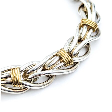 Necklace Choker "Christofle Inspired" SS/14ky 16.5mm 17.5" 215g 225030107
