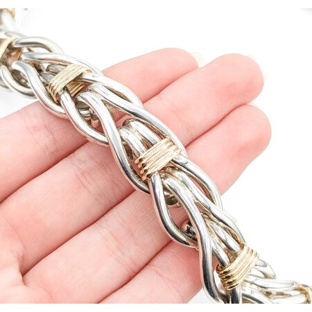 Necklace Choker "Christofle Inspired" SS/14ky 16.5mm 17.5" 215g 225030107
