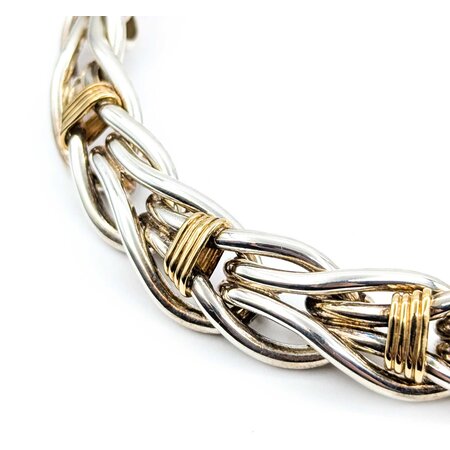 Necklace Choker "Christofle Inspired" SS/14ky 16.5mm 17.5" 215g 225030107