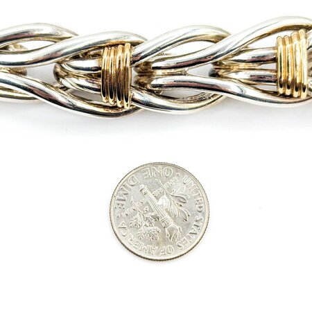 Necklace Choker "Christofle Inspired" SS/14ky 16.5mm 17.5" 215g 225030107
