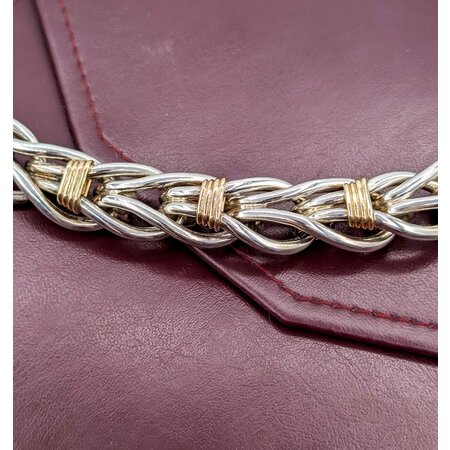 Necklace Choker "Christofle Inspired" SS/14ky 16.5mm 17.5" 215g 225030107