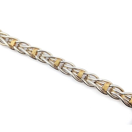 Necklace Choker "Christofle Inspired" SS/14ky 16.5mm 17.5" 215g 225030107