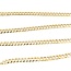Necklace Diamond Cut Curb Link 14ktt 3.7mm 22" 8.16g 125040010
