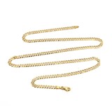  Necklace Diamond Cut Curb Link 14ktt 3.7mm 22" 8.16g 125040010