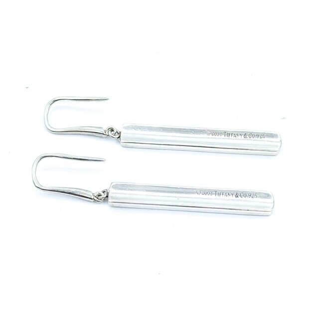Earrings Tiffany & Co. Bar Dangle Hook SS 50x5mm 6.75g 225030072