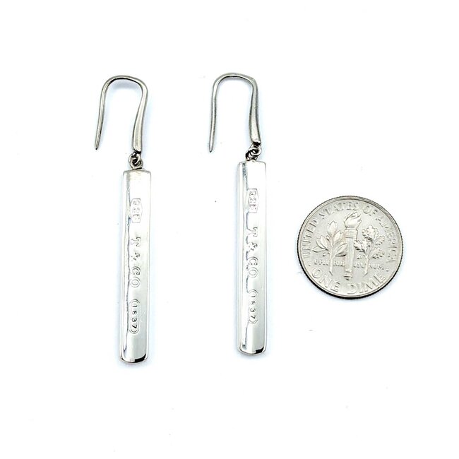 Earrings Tiffany & Co. Bar Dangle Hook SS 50x5mm 6.75g 225030072