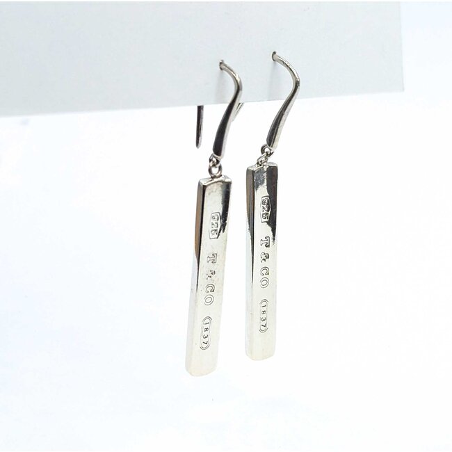 Earrings Tiffany & Co. Bar Dangle Hook SS 50x5mm 6.75g 225030072