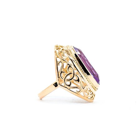 Ring 10ct Syn Sapphire 14kr Sz7 8.09g 225040015