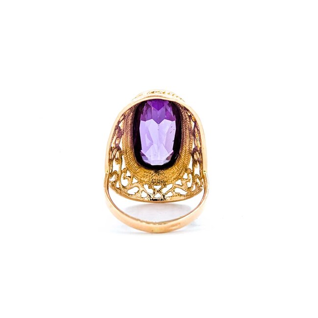 Ring 10ct Syn Sapphire 14kr Sz7 8.09g 225040015