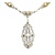 Necklace Art Deco Filigree .05ct Old European Diamond 2.75mm Pearls 14kw/r 17.5" 3.86g 225040036
