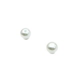  Earrings Stud Mikimoto W/Box 8mm Pearls 18kw 2.37g 225040037