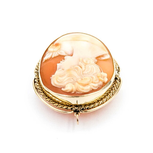 Pendant / Brooch 35mm x 27mm Cameo 14ky 7.68g 225040019