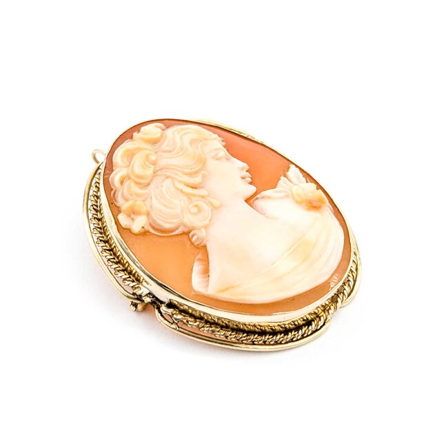 Pendant / Brooch 35mm x 27mm Cameo 14ky 7.68g 225040019