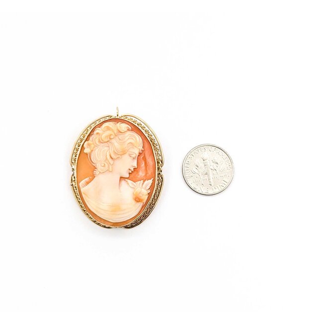 Pendant / Brooch 35mm x 27mm Cameo 14ky 7.68g 225040019