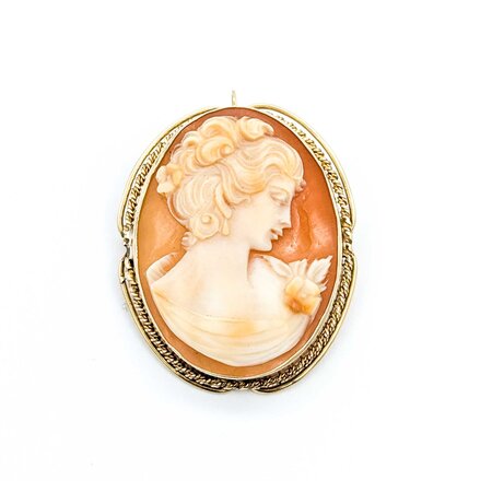 Pendant / Brooch 35mm x 27mm Cameo 14ky 7.68g 225040019