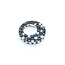 Pendant Circle 0.30ctw Round Diamonds .98ctw Black Diamonds 18kw .6x.6" 2.90g 125030107