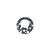 Pendant Circle 0.30ctw Round Diamonds .98ctw Black Diamonds 18kw .6x.6" 2.90g 125030107